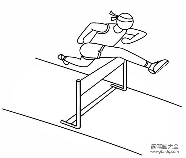 Hurdle sports simple drawing material