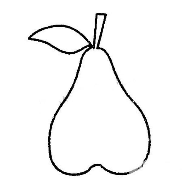 Complete collection of simple strokes of pear and drawing steps