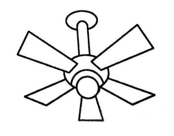 Simple drawing picture of childrens ceiling fan