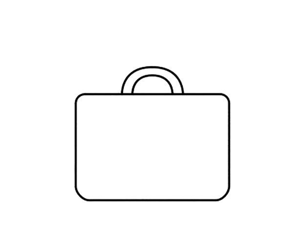 Learning to draw school bag