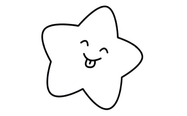 Cartoon little star simple drawing coloring tutorial