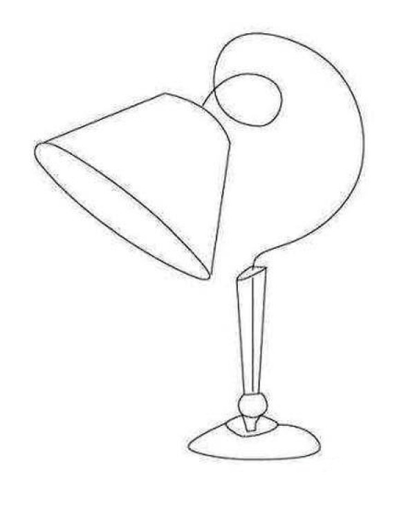 Childrens creative desk lamp simple drawing picture