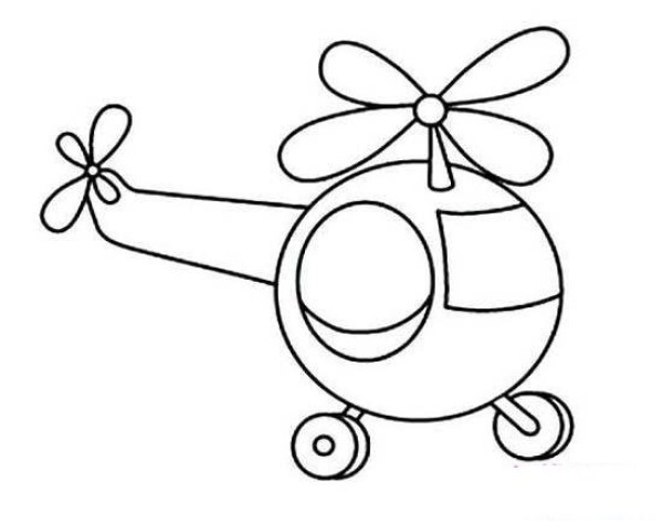 Childrens simple drawing pictures of helicopters