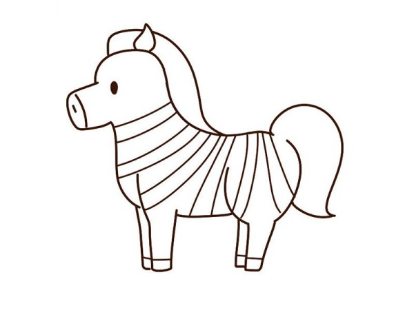 How to draw a zebra in simple strokes