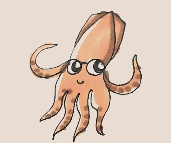 Simple strokes of squid