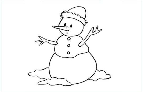 Simple strokes of snowman pictures