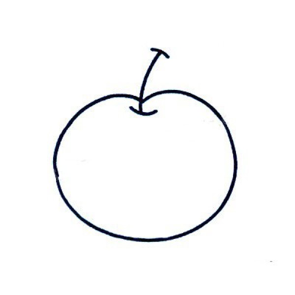 Elementary simple drawing apple