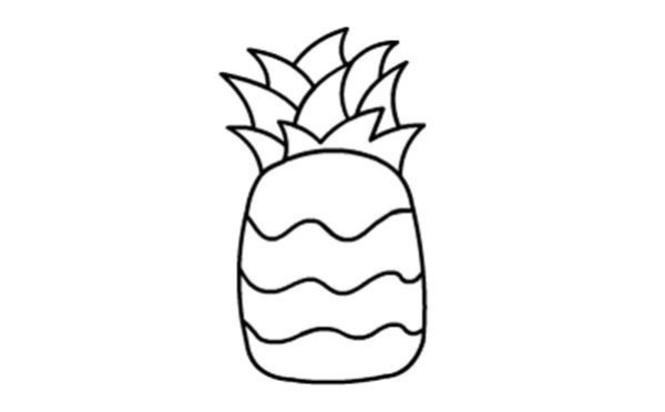 Childrens simple drawing of fruit picture pineapple