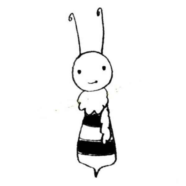 Cute bee simple drawing tutorial