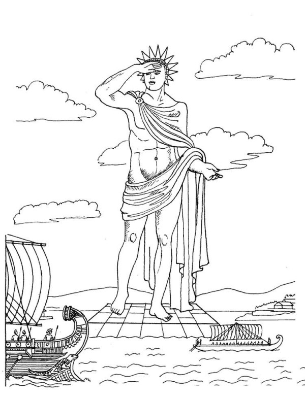 One of the Eight Wonders of the World: The Colossus of Rhodes Island