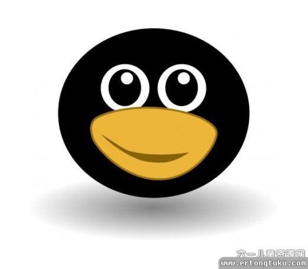 Cartoon little duck simple drawing color picture