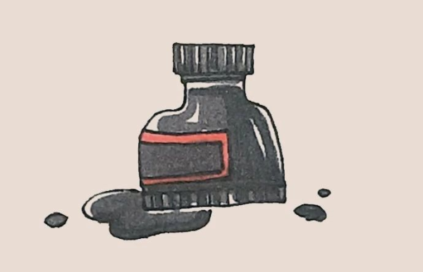 Simple drawing of ink bottle