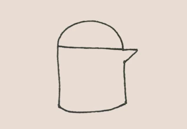 Simple strokes of oil pot