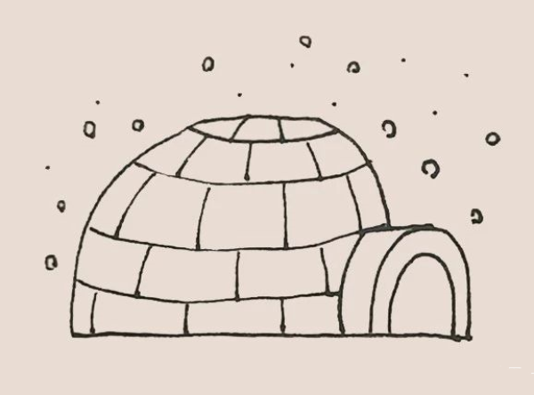 Simple drawing of igloo