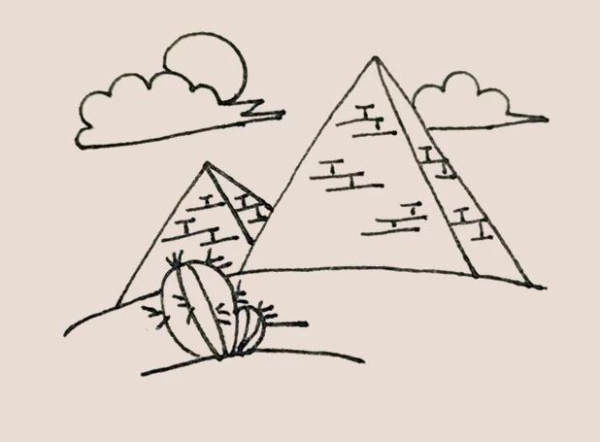 Simple drawing of pyramid