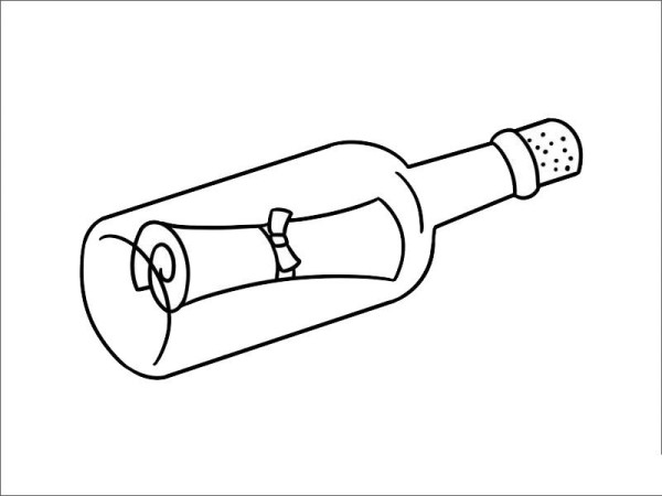 Simple strokes of drift bottle