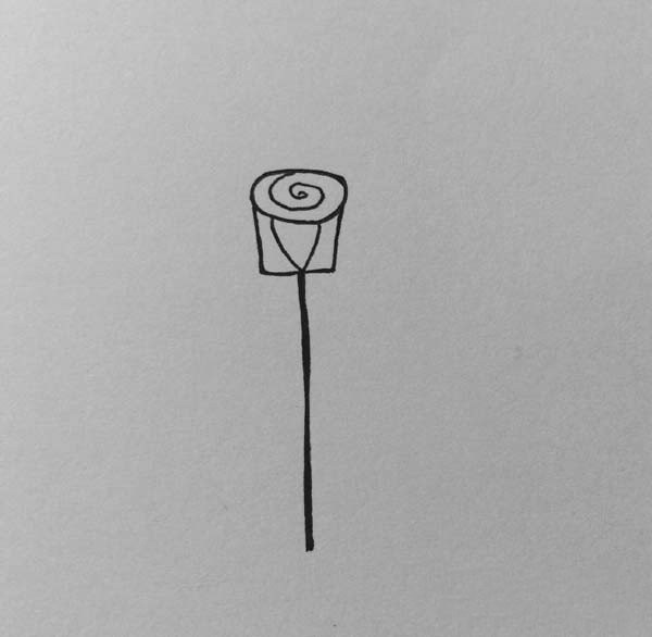 Simple drawing method of rose flower