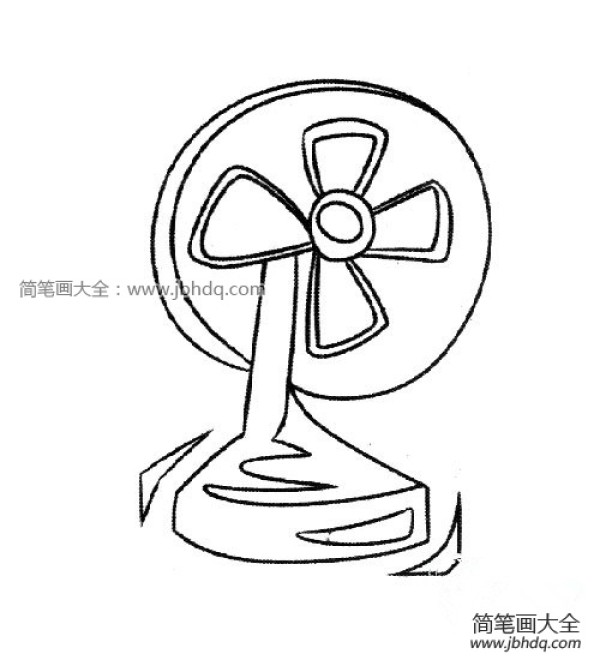 Simple drawing of beautiful electric fan