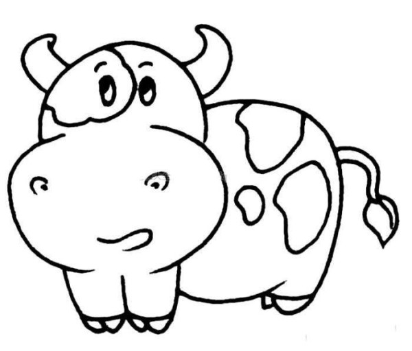 Simple drawing of innocent cow