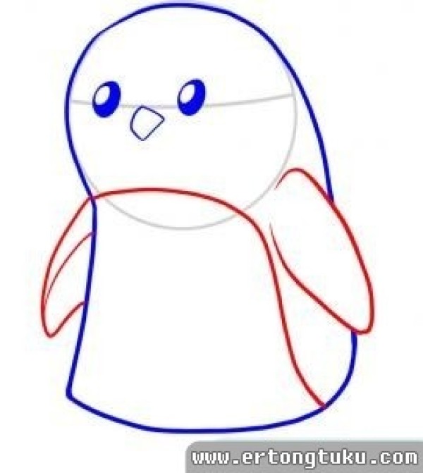 Little penguin simple drawing steps