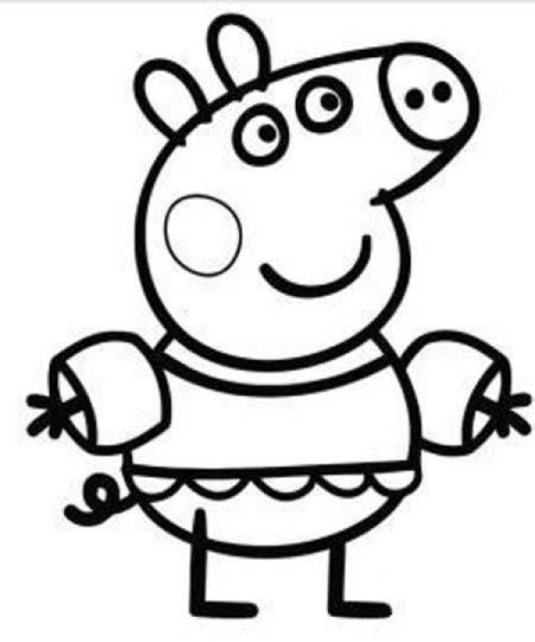 Childrens Cartoon Peppa Pig Simple Drawing Picture