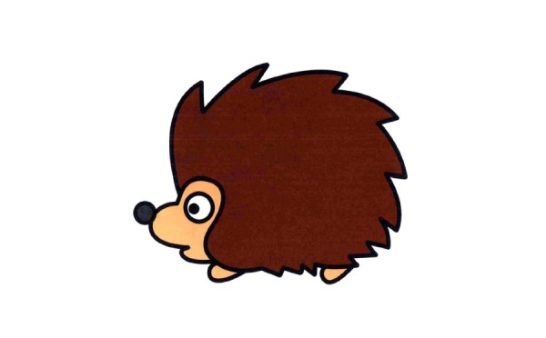 Cute little hedgehog simple strokes