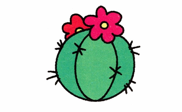 How to draw a cactus with simple strokes