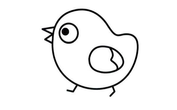 Cartoon chicken simple drawing coloring works