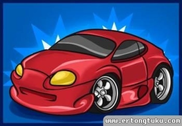 How to draw a cartoon car with simple strokes