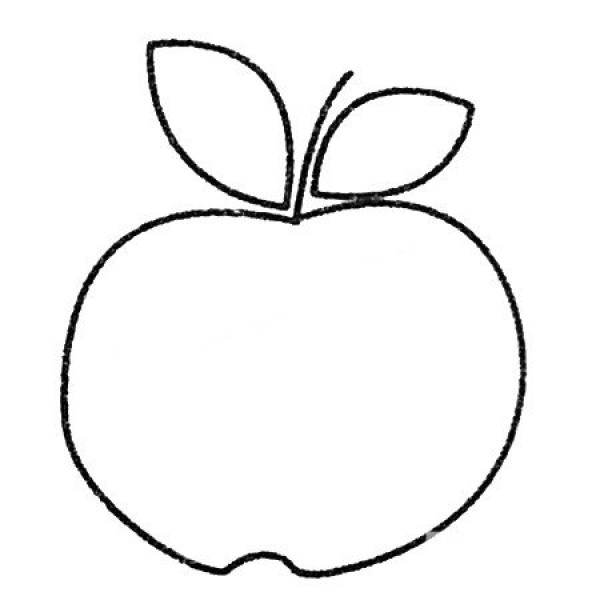 Complete collection of apple simple strokes and drawing steps