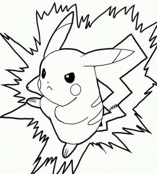 Childrens Pokémon Pikachu simple drawing pictures