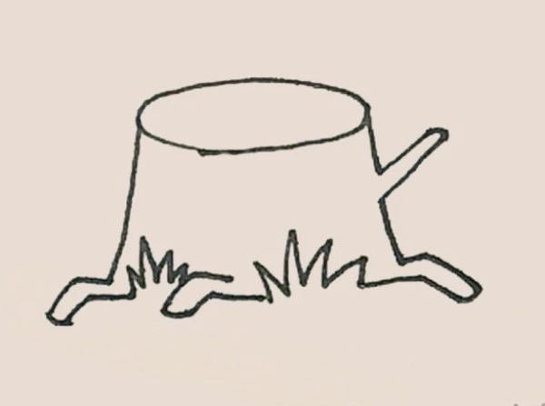 Simple drawing tree stump