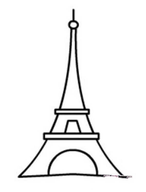 Simple drawing pictures of the Eiffel Tower for children