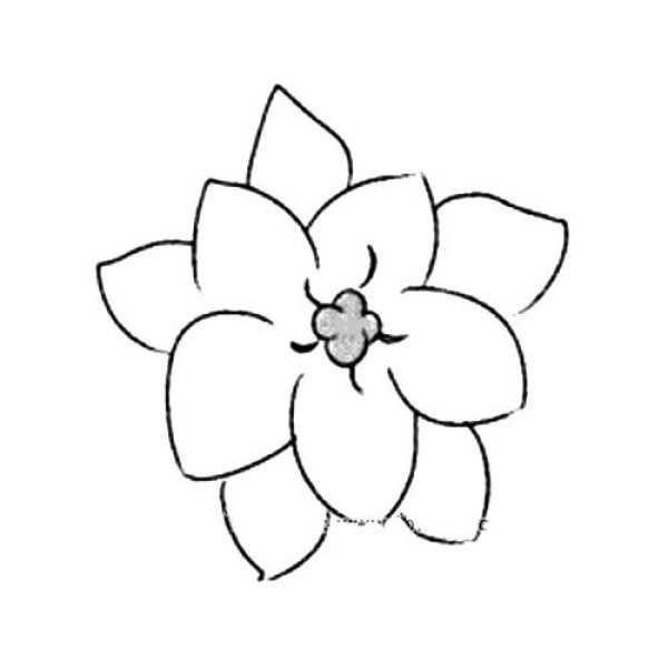 Gardenia simple strokes drawing tutorial