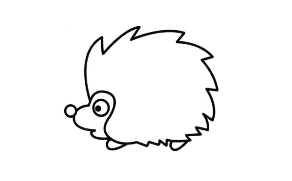 Cute little hedgehog simple strokes