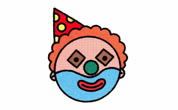 Tutorial on how to draw a clowns simple avatar