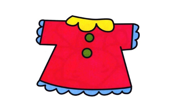 Simple coloring method of simple drawing of red top