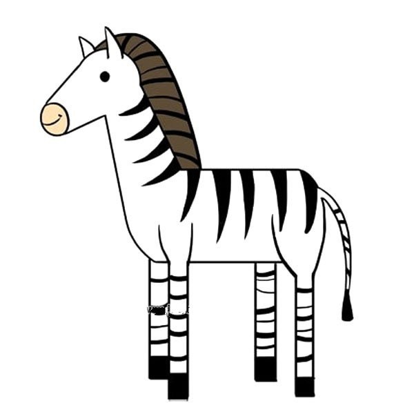 Easy to learn simple zebra drawing tutorial