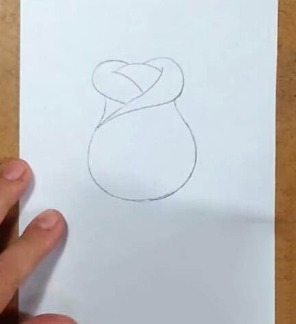 Steps to draw cute roses in simple strokes