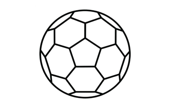 Cartoon football simple drawing coloring method