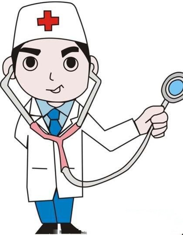 A complete collection of simple drawing pictures of doctors with color