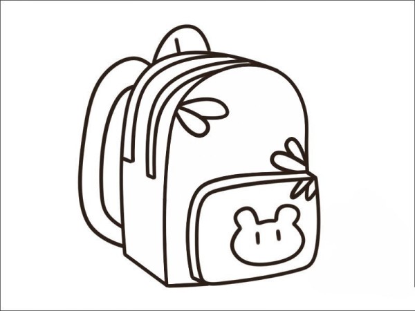 Simple drawing of primary school students schoolbag