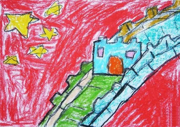 Great Wall simple drawing color graffiti