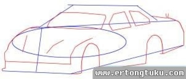 Nascar F1 racing simple drawing steps