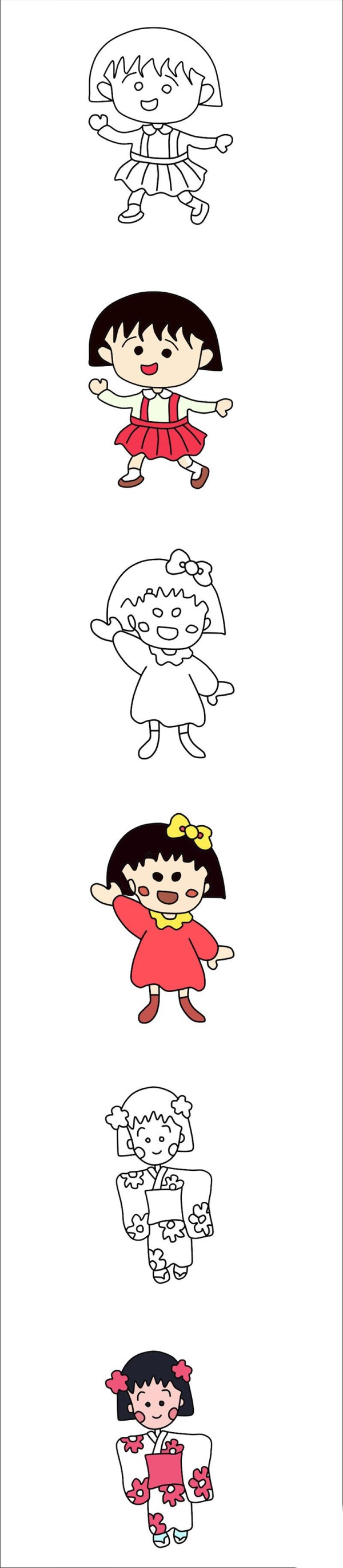 Complete collection of simple strokes of Chibi Maruko-chan