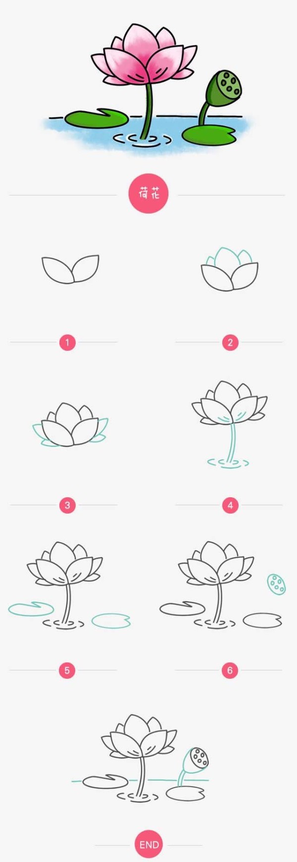 Simple drawing tutorial step by step drawing of lotus