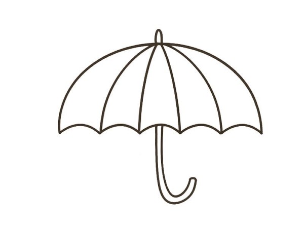 Complete collection of simple strokes of umbrellas