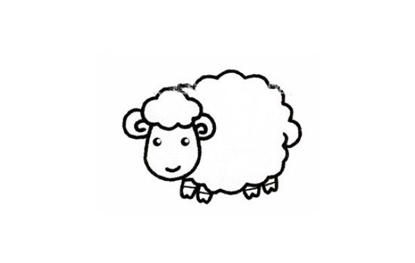 Draw a cute little sheep in 6 steps