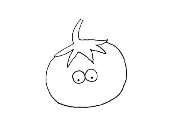 Tomato cartoon image simple strokes