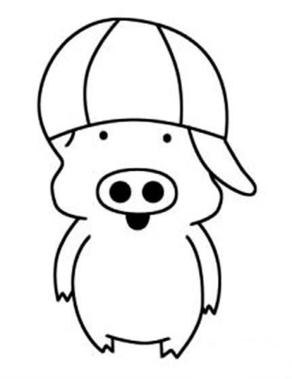 Childrens McDull Pig Simple Drawing Picture